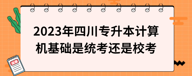 2023年四川專升本計算機基礎是統考還是校考