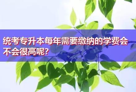 統(tǒng)考專升本每年需要繳納的學費會不會很高呢？