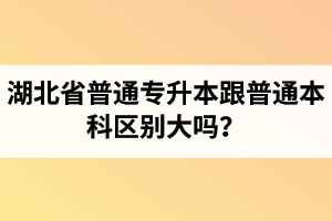 湖北省普通專升本跟普通本科區(qū)別大嗎？專升本專業(yè)課考什么內容？