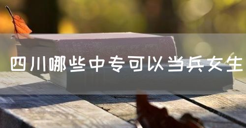 四川哪些中?？梢援?dāng)兵女生(圖1)