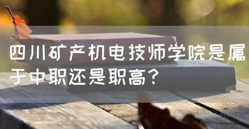 四川礦產(chǎn)機(jī)電技師學(xué)院是屬于中職還是職高？(圖1)