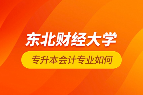 東北財(cái)經(jīng)大學(xué)專(zhuān)升本會(huì)計(jì)專(zhuān)業(yè)如何