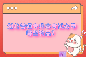 湖北普通專升本考試必帶哪些物品？